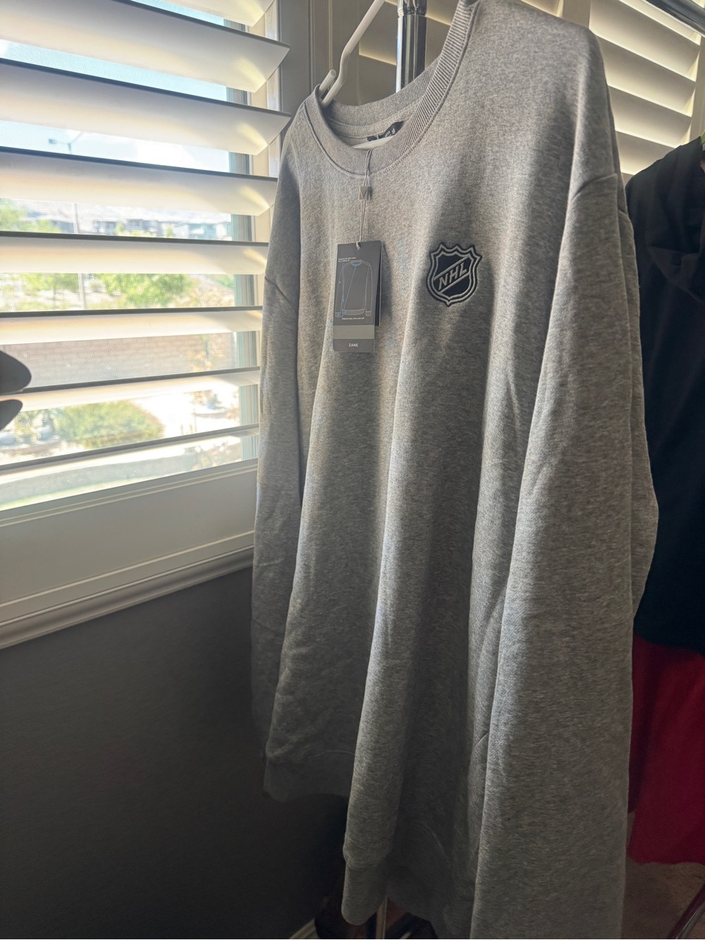 NHL Heather Gray Pullover Crewneck Sweatshirt